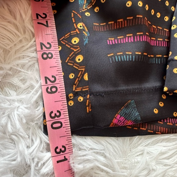 House of Harlow 1960 Black Wide Leg Pants with Pink and Gold Accents - Picture 3 of 8